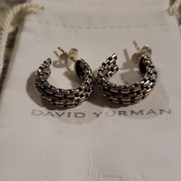 David Yurman Jewelry - David Yurman hoop earrings sterling silver David Yurman Jewelry - David Yurman hoop earrings sterling silver
